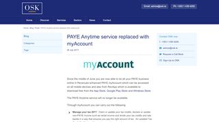 
                            8. PAYE Anytime service replaced with myAccount, …