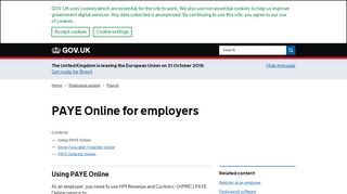 
                            5. PAYE Online for employers - GOV.UK