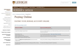 
                            6. Paying Online | Finance & Administration - Lehigh University