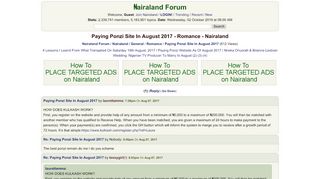 
                            8. Paying Ponzi Site In August 2017 - Romance - Nigeria