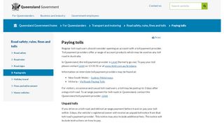 
                            7. Paying tolls | Transport and motoring | Queensland Government