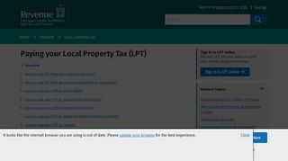 
                            1. Paying your Local Property Tax (LPT) - revenue.ie