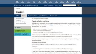 
                            7. Payline Information | Payroll