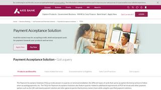 
                            4. Payment Acceptance Solutions FAQs - Axis Bank