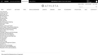 
                            3. Payment | Athleta