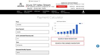 
                            6. Payment Calculator | Acura Of Valley Stream