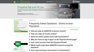 
                            4. Payment FAQs - AASHTO resource