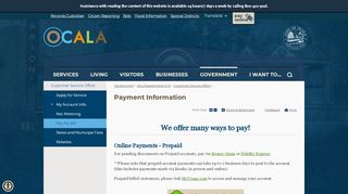 
                            1. Payment Information | City of Ocala