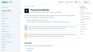 
                            2. Payment methods | Adyen Docs