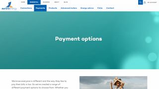 
                            4. Payment options | Aurora Energy