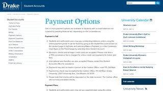 
                            5. Payment Options - Drake University