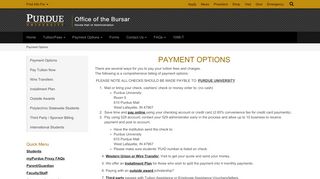 
                            5. Payment Options - Office of the Bursar - Purdue University