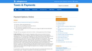 
                            10. Payment Options: Online - Taxes & Payments - Arlington County