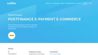 
                            6. Payment Processor: PostFinance E-Payment E …