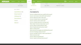 
                            8. Payment - Support - Neteller