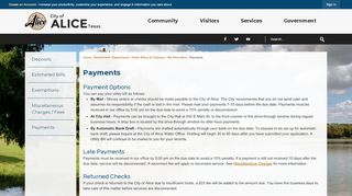 
                            8. Payments | Alice, TX - Official Website