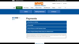 
                            1. Payments - New York City