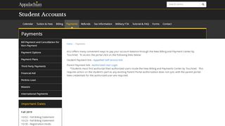 
                            6. Payments - Student Accounts - Appalachian State University