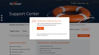 
                            8. Payoneer - Support Home Page