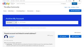 
                            5. Paypal account not linked to email address? - The eBay ...