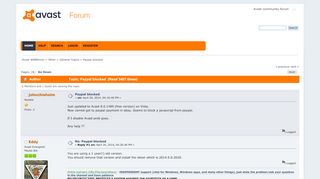 
                            2. Paypal blocked - Avast WEBforum