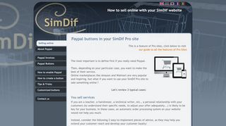 
                            6. Paypal buttons in your SimDif Pro site