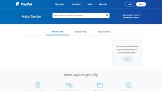 
                            7. PayPal Help Center Home