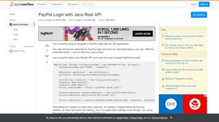 
                            3. PayPal Login with Java Rest API - Stack Overflow