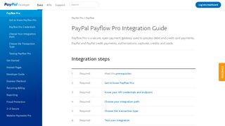 
                            2. PayPal Payflow Pro Integration Guide - PayPal Developer