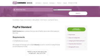 
                            7. PayPal Standard - WooCommerce Docs