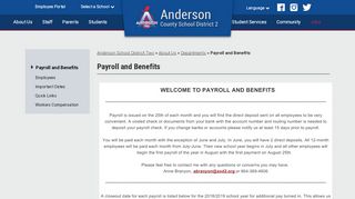 
                            6. Payroll and Benefits - Anderson School District Two