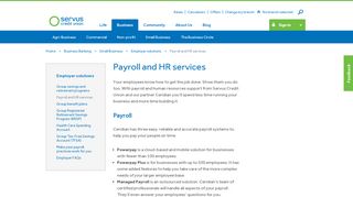 
                            7. Payroll and HR services - Servus Credit Union