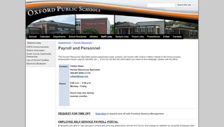 
                            3. Payroll and Personnel - Oxford Public Schools