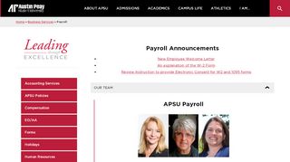 
                            9. Payroll - Austin Peay State University