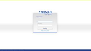 
                            9. Payroll - Ceridian HR/Payroll Login