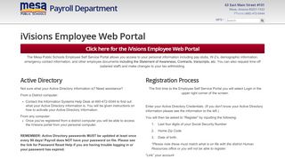 
                            3. Payroll » iVisions Web Portal - Mesa Public Schools