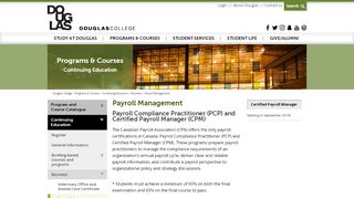 
                            9. Payroll Management - Douglas College