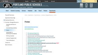 
                            4. Payroll Services / Forms - Portland Public Schools