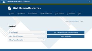 
                            3. Payroll | UAF Human Resources - University of Alaska Fairbanks