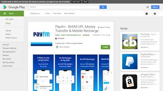 
                            1. Paytm - BHIM UPI, Money Transfer & Mobile Recharge - Apps ...