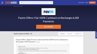 
                            7. Paytm Promo Codes, Coupons: 100% Wallet Add ... - CashKaro