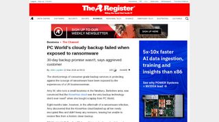 
                            8. PC World's cloudy backup failed when exposed to ransomware ? The ...