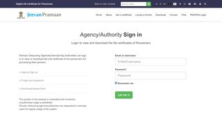 
                            4. PDA/PSA Login - Jeevan Pramaan :: Life Certificate for ...