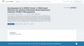 
                            6. [PDF] Development of e-SIWES Portal : A Web based Platform for ...