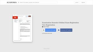 
                            2. (PDF) Examination Semester (Online) Exam Registration View ...