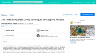 
                            3. (PDF) Job Portal using Data Mining Techniques for Adaptive Analysis