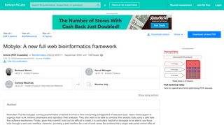 
                            5. (PDF) Mobyle: A new full web bioinformatics framework - ResearchGate