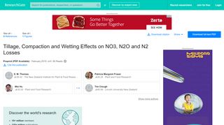 
                            6. (PDF) Tillage, Compaction and Wetting Effects on NO3, N2O ...