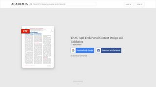 
                            8. (PDF) TNAU Agri Tech Portal Content Design and Validation | Venkat ...