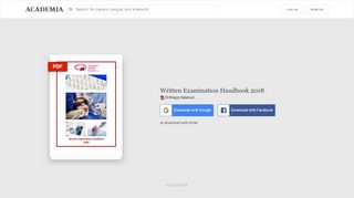 
                            9. (PDF) Written Examination Handbook 2018 | DrShajzy ...